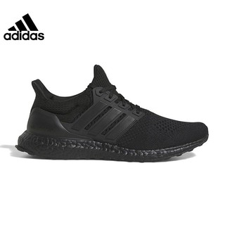adidas 阿迪达斯 男子运动舒适跑步鞋缓震黑色夏季网面HQ4199