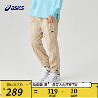 ASICS 亚瑟士 童装运动裤男女童三防科技面料梭织长裤 8858卡其 150cm