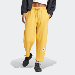 adidas阿迪达斯轻运动女装舒适萝卜裤运动裤IA3001 黄色 A/XL