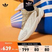 adidas阿迪达斯三叶草OZELIA男女经典运动复古老爹鞋ID1123 米白/棕 44(270mm)