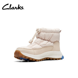 Clarks其乐ATL系列女鞋时尚潮流摩登舒适全地形防泼水短靴雪地靴 白色 261738264 35.5