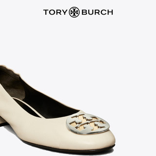 Tory Burch 汤丽柏琦  CLAIRE方跟芭蕾舞鞋单鞋156751 淡奶油色 250 7.5  38