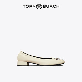 Tory Burch 汤丽柏琦  CLAIRE方跟芭蕾舞鞋单鞋156751 淡奶油色 250 7.5  38