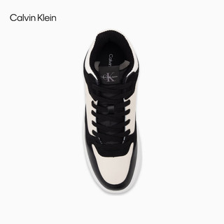Calvin Klein  Jeans男士复古撞色拼接印花休闲板鞋运动鞋YM00779 00W-太空黑/乳白色 40