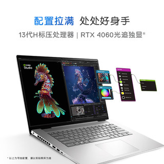 DELL 戴尔 灵越PLUS 16 7630 十三代酷睿版 16英寸 轻薄本 银色（酷睿i7-13620H、RTX 4060 8G、16GB、1TB SSD、2.5K、WVA、120Hz、R2888S）