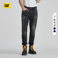 CAT卡特男士蓄热保暖抓剪毛设计直筒牛仔长裤商场同款 黑色 29