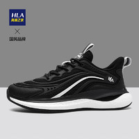 HLA海澜之家男鞋季网面休闲鞋增高运动鞋跑步HAAYDM3ACF0107 黑色B 40