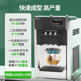 Shentop 圣托 冰淇淋机商用冰激凌机雪糕机炒酸奶甜筒机冰棒机全自动奶茶店立式冰激淋机 STLX-QE3
