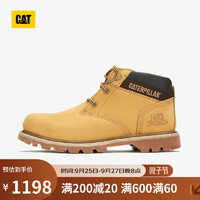 CAT卡特大黄靴男士休闲工鞋牛皮防滑工装低靴大黄靴 黄色 45