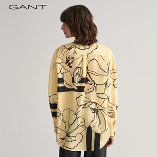 GANT甘特女士时尚气质桑蚕丝长袖衬衫|4300227 700黄色 32