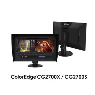 EIZO 艺卓 CG2700X 专业色彩显示器 4K广色域显示屏 视频辑 摄影设计后期 监控印刷调色 黑色 CG2700X