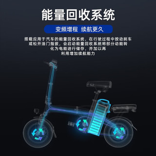 SUNRA 新日 品牌新国标折叠电动自行车铝合金代驾电动车锂电池助力电瓶车