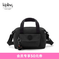 88VIP：kipling 凯普林 女款轻便帆布包冬百搭手提单肩包斜挎包|BRYNNE 深黑色