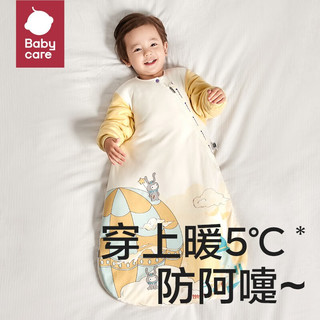 bc babycare舒暖婴儿宝宝新生儿童春秋冬一体睡袋防惊跳防踢被子 卡斯尔气球-暖冬 90cm