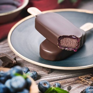 88VIP：MAGNUM 梦龙 Double 冰淇淋 双重脆层流心酱黑巧克力蓝莓口味 216g