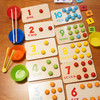 1-10数字启蒙认知板夹珠子游戏幼儿园数与量配对数感教具早教玩具