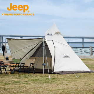 Jeep户外帐篷露营印第安帐篷便携式折叠金字塔遮雨水防晒野营装备 常规 1