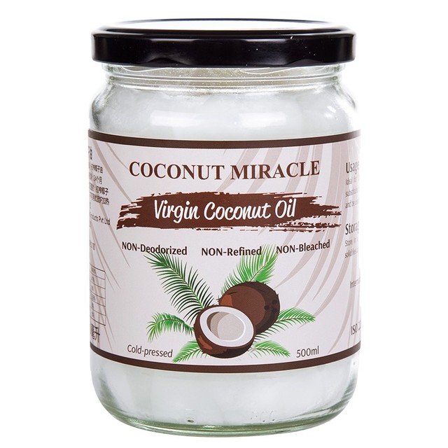 COCONUT MIRACLE 椰子奇迹 冷压初榨椰子油500ml 斯里兰卡进口 生酮饮食炒菜烘焙烹饪食用油