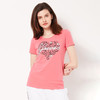 GUESS女士纯色爱心图案字母短袖T恤-YJ2K2414K