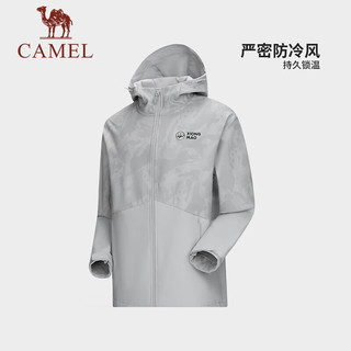 骆驼 CAMEL软壳衣男冬夹克外套保暖防风防水进藏登山服 A13CAZ0019，冰川灰/冰川灰，男 XL