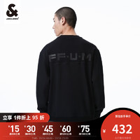 杰克·琼斯（JACK&JONES）秋季男装潮流时尚宽松logo印花休闲舒适百搭卫衣长袖上衣男 黑色E40 165/88A/XS