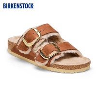 BIRKENSTOCK软木拖鞋大巴扣毛毛鞋Arizona Big Buckle系列 棕色窄版1025441 39