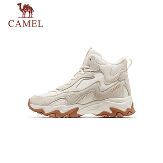 骆驼（CAMEL）户外鞋女鞋防滑轻便耐磨越野户外登山徒步鞋 F23W303009，米色 35