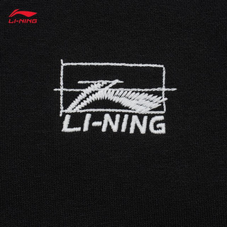 LI-NING 李宁 卫衣23运动生活系列款套头运动上衣AWDTB49 黑色C-12 XS