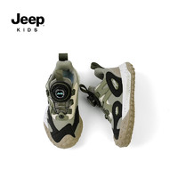Jeep 吉普 儿童旋钮扣鞋 军绿