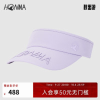 HONMA 本间 运动空顶帽高尔夫帽子男女同款 浅紫 均码