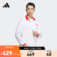 adidas中国网球国家队同款阿迪达斯男装运动立领夹克外套IV7578 白色 A/XL