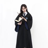 哈利波特魔法袍环球影城波特联名衣服装巫师袍子周边外套学院校服外套斗篷 拉文克劳--袍子+领带 L