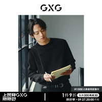 GXG 男装  黑色简约基础圆领毛衣针织衫线衫男士 冬季 黑色 180/XL