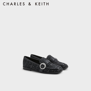 CHARLES&KEITH23冬季CK1-70580216时尚英伦一脚蹬乐福鞋女 Multi综合色 40