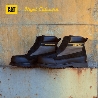 CAT 卡特彼勒 卡特马丁靴工装靴男女同款鞋靴23NC联名南极探险户外钢头短靴 黑色+灰色 40