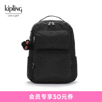 kipling 凯普林 男女款冬大容量书包旅行双肩包电脑包KAGAN B 深黑色