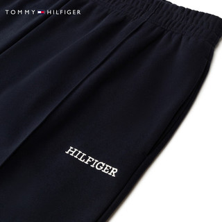 TOMMY HILFIGER男刺绣抓绒束脚针织休闲裤32696 藏青色DW5 XL