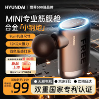 HYUNDAI筋膜枪按摩器专业级迷你便携颈膜枪腰腿肩肌肉放松按摩仪 曜石黑