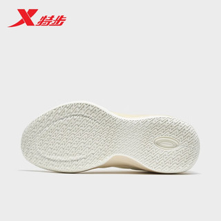 XTEP 特步 凌云1-V3篮球鞋运动男鞋877419120006 帆白/杏金色 41