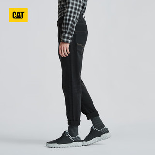 CAT卡特牛仔裤男男士户外休闲易搭收脚口牛仔长裤商场同款 黑色 29