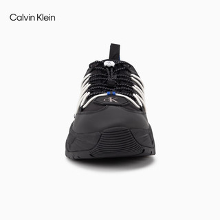 Calvin Klein  Jeans男士简约织带撞色鞋带潮流厚底老爹鞋YM00812 00Z-太空黑 41