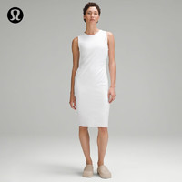 lululemon 露露乐蒙丨Shirred 女士棉质中长背心裙 LW1ENZS 白色2