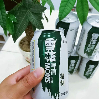 雪花啤酒48瓶一箱9度精制330mL罐装夏日酒水优级顺滑清爽麦香浓郁