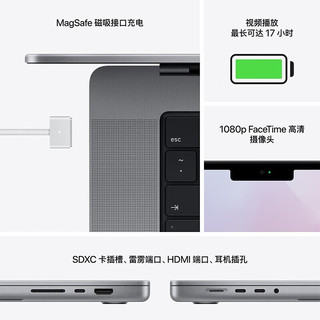 Apple苹果 MacBook Pro14英寸 苹果笔记本电脑 M1Pro/Max芯片 银色 14英寸 M1 Pro 10+16核 16+1T