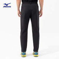 美津浓（MIZUNO）ESSENTIAL系列 防风防泼水保暖运动裤 男子软壳梭织长裤 09/黑色 XL
