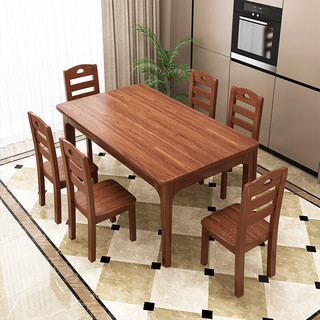 UCU 实木腿餐桌家用客厅现代简约正长方形餐桌椅组合小户型北欧吃饭桌子 大理石纹12