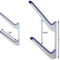 StoreYourBoard 2 SUP 墙壁储物架,可调节金属桨板家居和车库收纳盒,*佳衣架安装