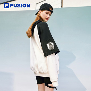 FILA FUSION斐乐潮牌款针织连帽卫衣2023冬时尚休闲上衣 纶度白-WT 160/84A/XS