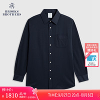 布克兄弟（BrooksBrothers）男23宽距领口袋款修身长袖正装衬衫 4004-藏青色 14/2/H