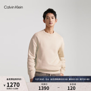 Calvin KleinJeans男女中性刺绣纯色卫衣40957ST YAE-牛乳白 M
